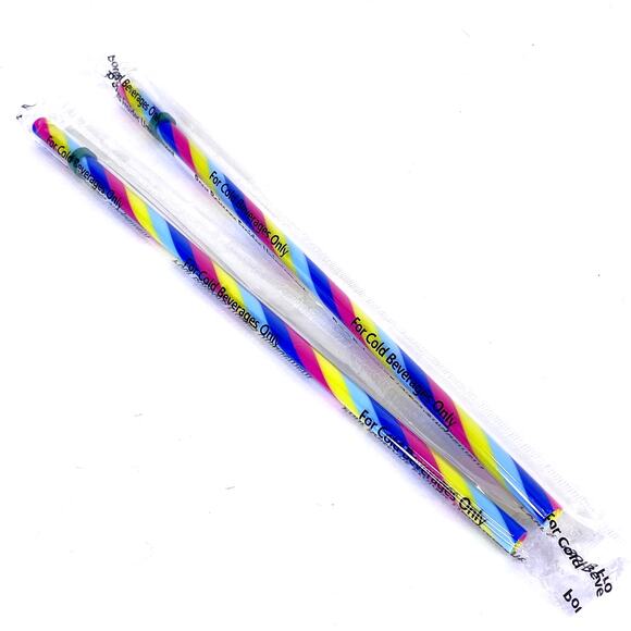 Starbucks 2024 Limited Edition Rainbow Reusable Straws Set of 2 Pride Cold Drink - Picture 2 of 6